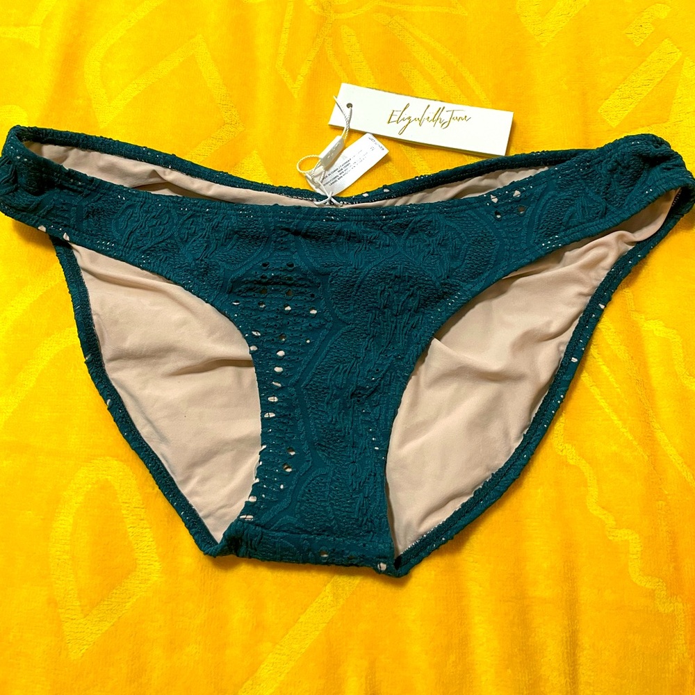 Elizabeth Jane Teal Green Bikini Bottom Sz.M